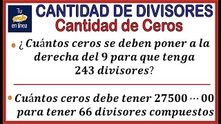 NUMBER OF DIVISORS 07: Number of Zeros