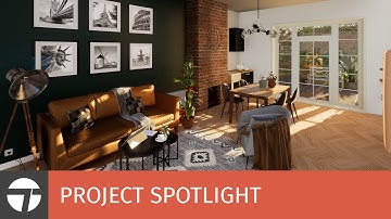 Twinmotion interior house animation enhanced with Quixel Megascans assets