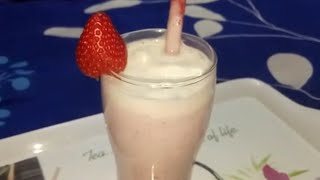 Strawberry milkshake recipe | strawberry milkshake in telugu | strawberry milkshake english