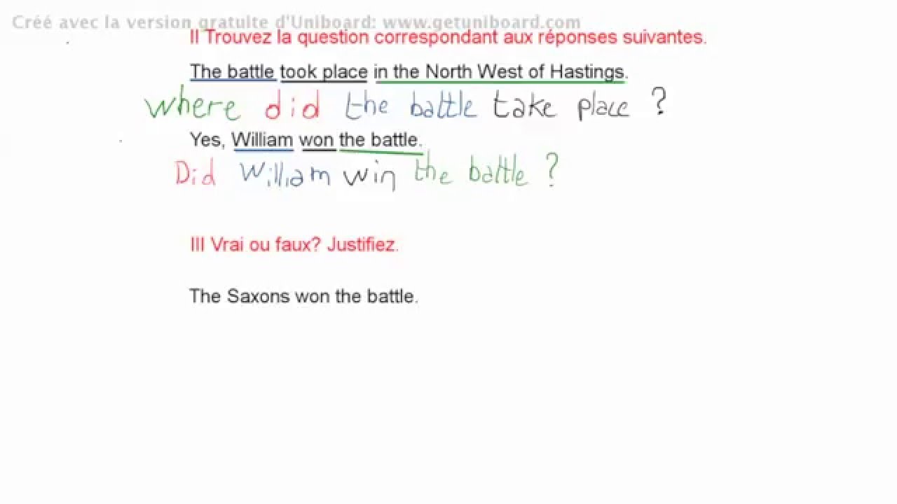 Quelques exercices sur le prétérit (2ème partie) - YouTube