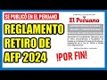 !Es oficial! RETIRO DE AFP 2024 |Se publicó Reglamento Operativo en el peruano Retiro de AFP 4 UIT