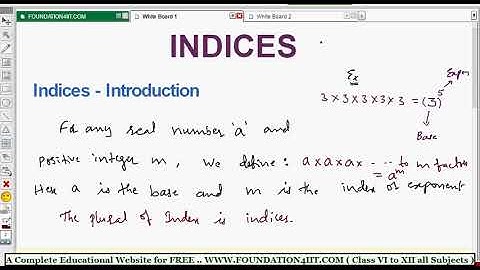 Indices - Introduction || Class 9 Maths ICSE ||