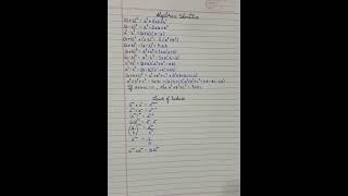 Algebraic Identities and Laws Of Indices || #maths #algebra #mathstricks #shorts
