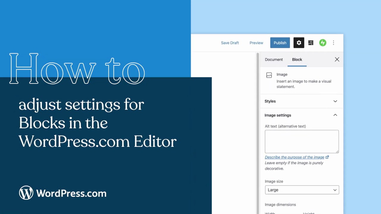 ⁣How to adjust settings for Blocks in the WordPress.com Editor