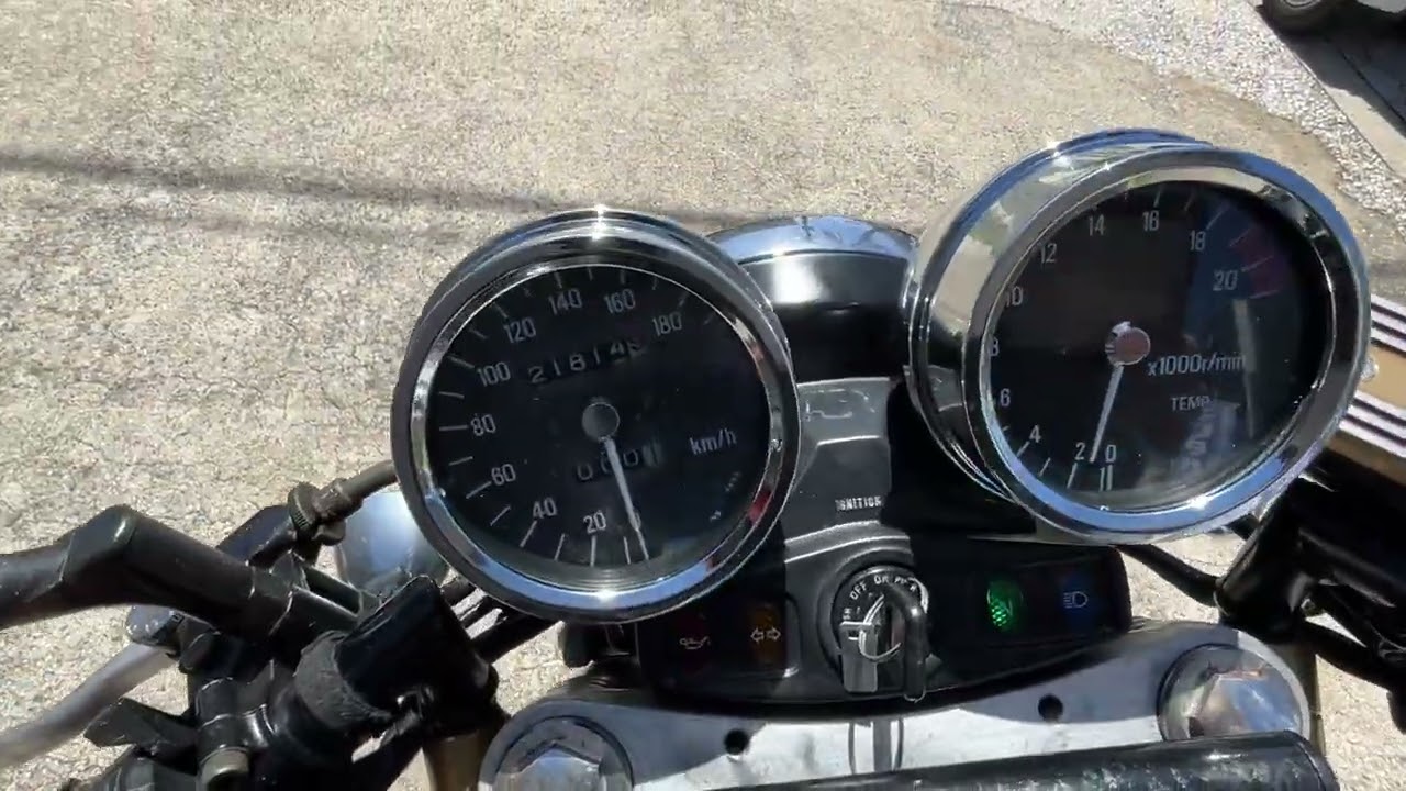 中古カワサキバリウスバイクメーター スピードメーター タコ