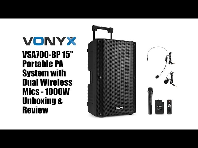 Review & Unboxing  Vonyx VSA700-BP 15 Portable PA System with