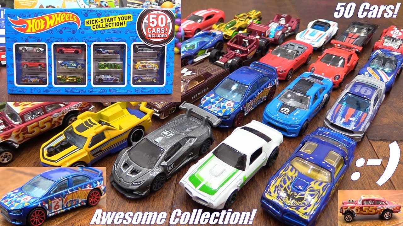 Toy Review: Kid's Toy Cars! 50 Hot Wheels Diecast Cars Collection Set