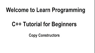 Learn Programming in C++ (OOP) for Beginners Tutorial 45 - Copy Constructors-Creat Copies of Objects