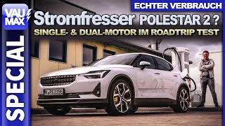 Power guzzler Polestar2? Real long-distance consumption of single- and dual-motor on a road trip