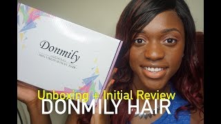 BEST AMAZON HAIR VENDOR !? DONMILY HAIR UNBOXING + INITIAL REVIEW