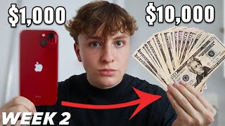 Turning $1,000 into $10,000 Flipping iPhones (week 2)