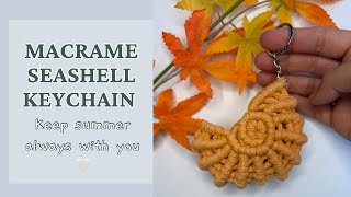 Macrame Seashell Keychain | Small Shell Bag | Easy Tutorial for Beginners