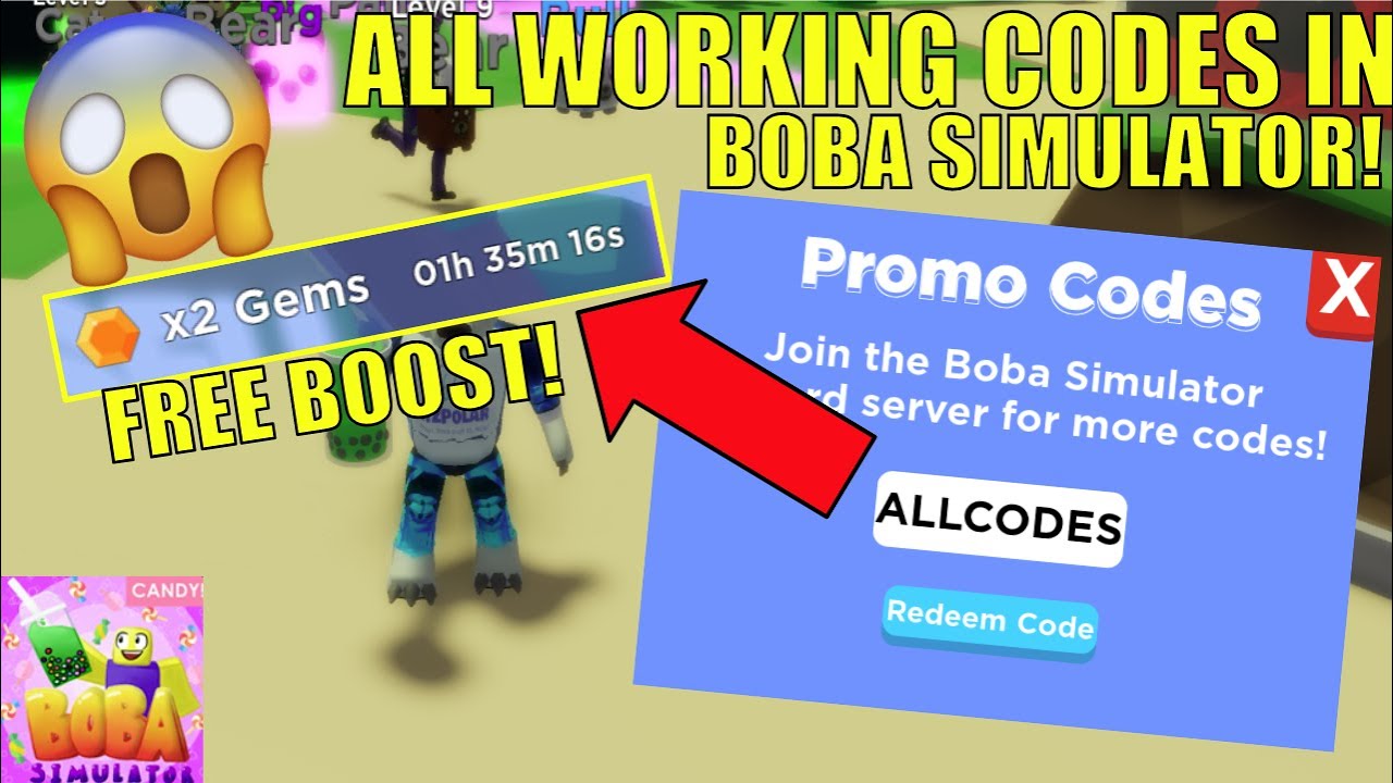  ALL CODES IN BOBA SIMULATOR Roblox YouTube