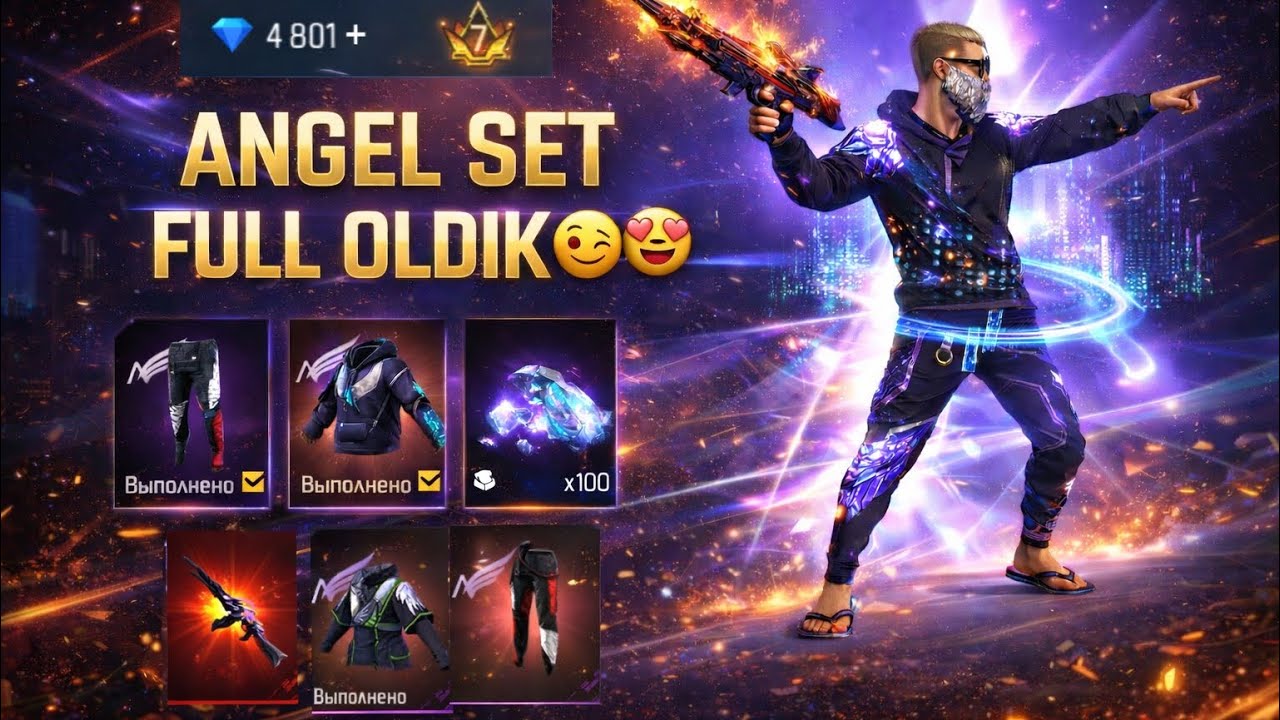 OZIMI AKKAUNTIMI PROKACHKA QILDIM 😅🔥 SHTANI ANGELA // YENGI EVOO 🔥💎KORVORISH KERE #freefire #ff 