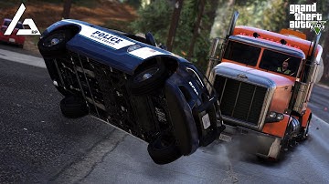 Police Officer Crushed Alive! -  GTA 5 Roleplay - ARP - 1372.
