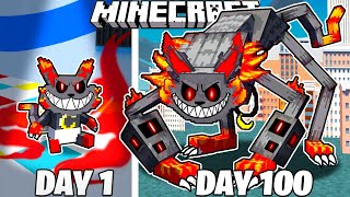 Фото I Survived 100 Days As EVIL CATNAP In HARDCORE Minecraft!