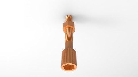 ► SolidWorks Tutorial - Allen Bolt-Nut, and Perfect Assembly, With KeyShot Rendering