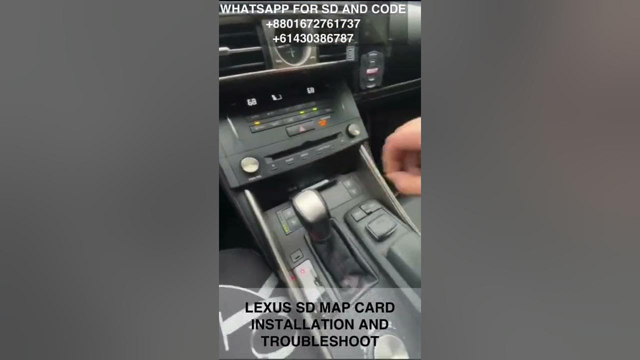 LEXUS navigation unlocking sd card installation and troubleshooting