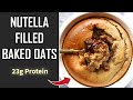 Nutella Lava Cake Oats | Easy High Protein Low Calorie Weight Loss Breakfast Meal Prep Recipe