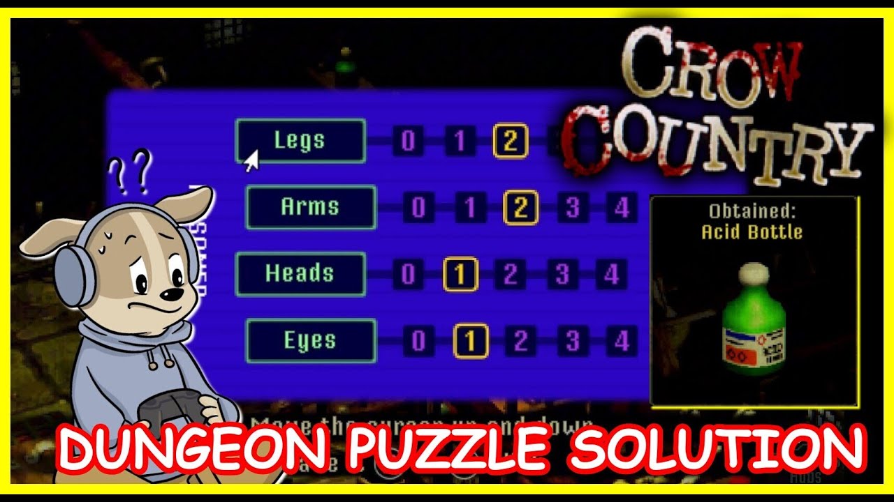 [GUIDE] How to Solve Crow Country 's Dungeon Computer Puzzle [ACID BOTTLE]