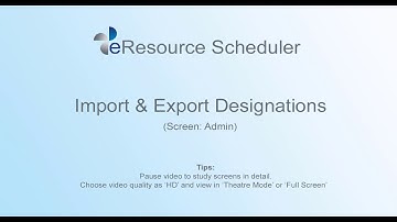 Import & Export Designations - eRS Employee Scheduling Software