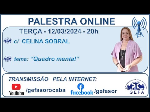 Assista: Palestra Online - c/ CELINA SOBRAL (12/03/2024)