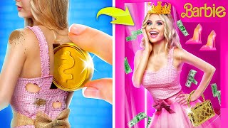 ¡De Barbie Pobre a Rica! 💔 Desafío de Cambio de Imagen de Muñeca 💸