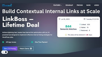 LinkBoss Lifetime Deal - AI-Powered Internal Linking WordPress Plugin