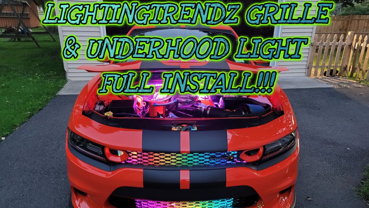 Lightingtrendz Dodge Charger grille lighting kit install - YouTube