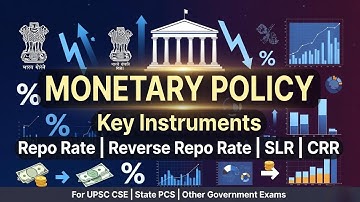 MONETARY POLICY : CRR| SLR | REPO RATE | REVERSE REPO RATE | UPSC CSE 2026