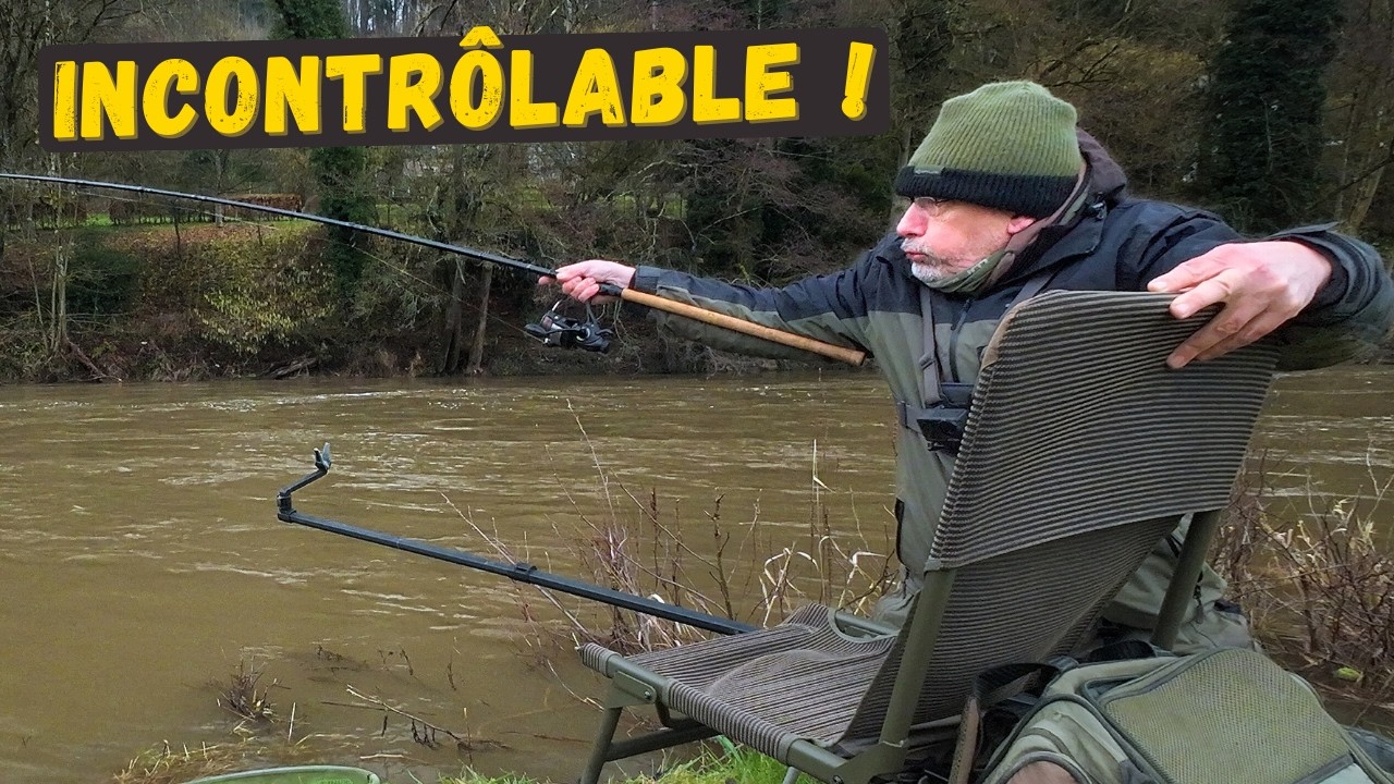 QUEL RÉFLEXE ! Ma canne allait finir dans la rivière...