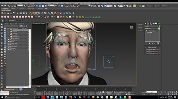 Trump facial rig skin in 3ds max