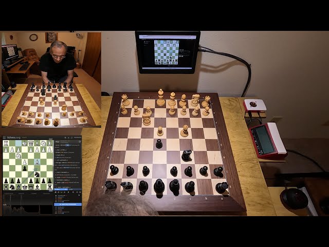 Video of me playing a person online (lichess.org) with a DGT e