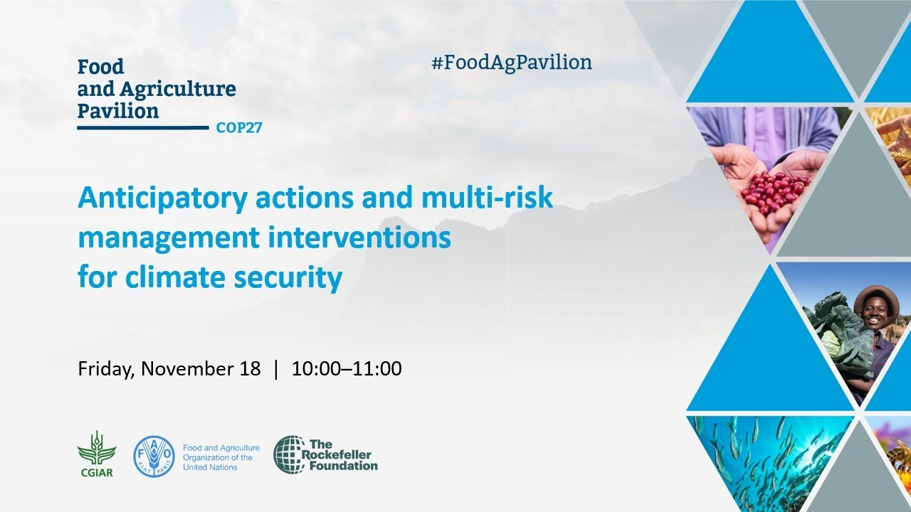 Anticipatory actions and multi-risk management interventions for climate security