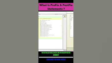 Pre Fix Post Fix Statement | Pre Post Increment | Pre Post Decrement