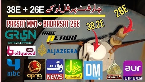 Paksat MM1 @ 38.2E with Badarsat 26E on 4 Feet Dish