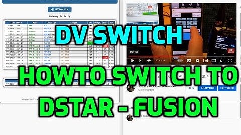 DV- Switch How to switch to Dstar - Fusion