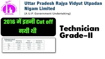 UPRVUNL TG II CUT OFF 2016