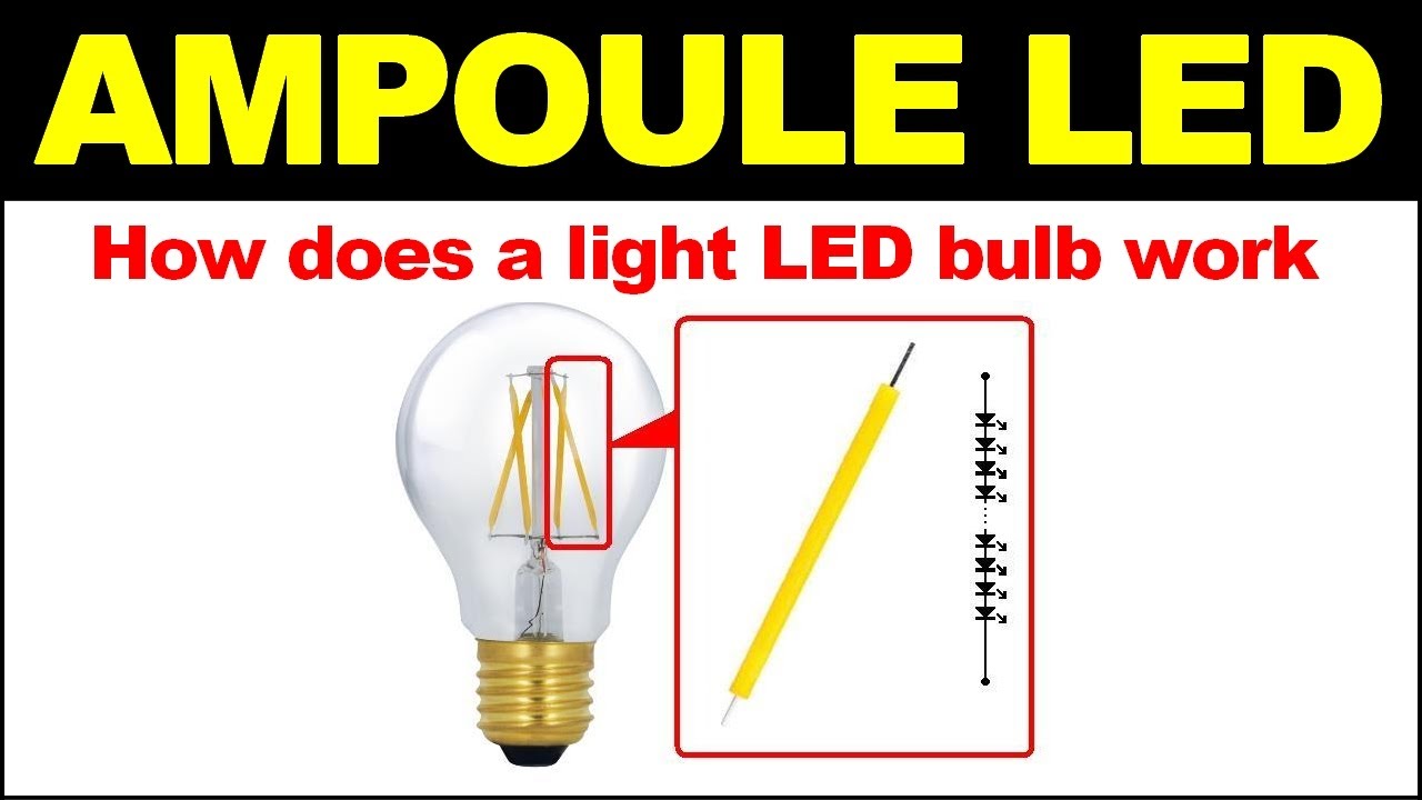 COMMENT FONCTIONNE UNE Ampoule Led FILAMENT lampe electronique bulb led electronic