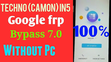 Tecno I5 IN5(Tecno Camon I) FRP 7.1.2 Unlock 100% Without pc