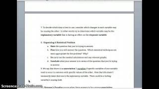 AP stats 2014-2015 1.1/1.2 HW Video