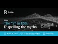 RepRisk x Thomson Reuters Webinar: The “S” in ESG: Dispelling the myths