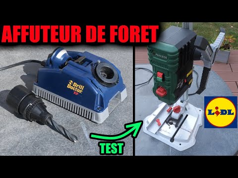 Je test l’affûteuse de foret TIVOLY Drill Doctor XP DD400 avec la perceuse à colonne LIDL PARKSIDE