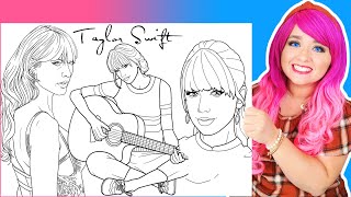 Coloring Taylor Swift Singer & Celebrity Coloring Pages | Taylor Swift Realistic Coloring Videos