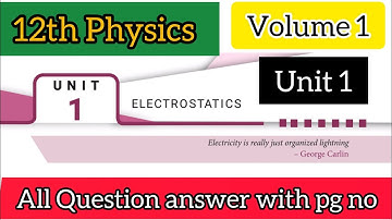 12th physics chapter 1 book back answers || Electrostatics question answer || Short answers
