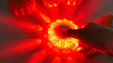 Markstor LED Road Flare Emergency Warning Light, Magnetic Base, Flashing Modes, Amber Beacon