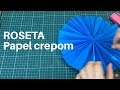 Roseta de papel crepom - FÁCIL - Leque circular