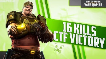 16 KILLS CTF VICTORY WITH BIG RED! | SHADOWGUN WARGAMES | 1080p 60fps | Android/IOS