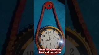 how to make clock / new wall clock chain sprocket / ghari #clock #wallclock #bikepart