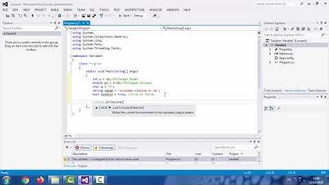 Materi Pemrograman Visual .NET C# Belajar VARIABEL